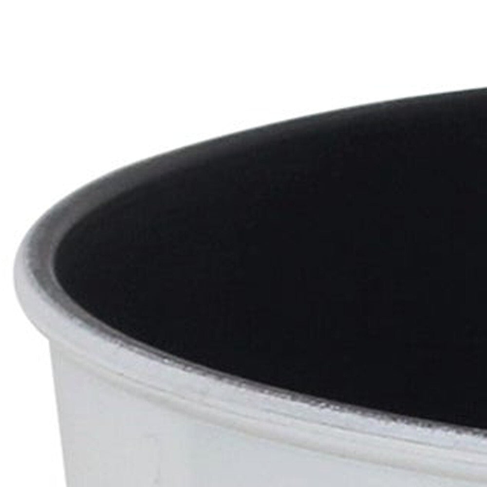 11" White Recycled Plastic Indoor Outdoor Round Pot Planter W2B