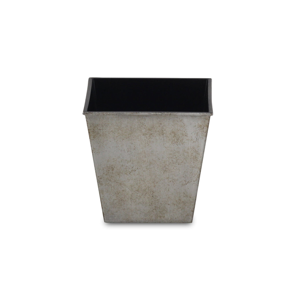 5" Gray Recycled Plastic Indoor Outdoor Square Pot Planter W2B