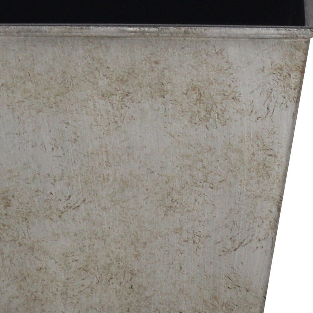 5" Gray Recycled Plastic Indoor Outdoor Square Pot Planter W2B