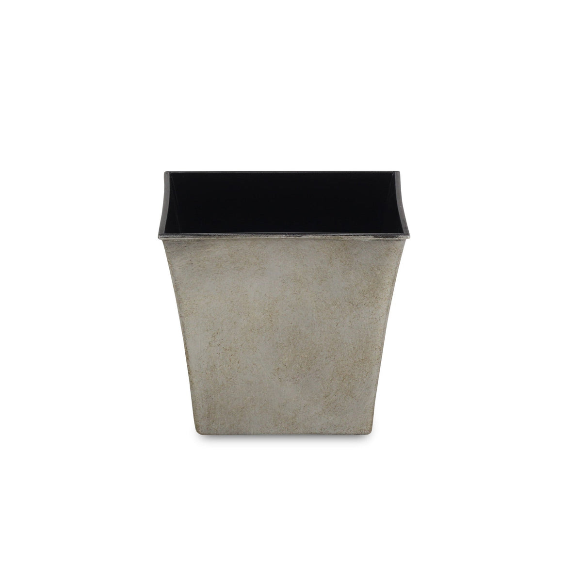 7" Gray Recycled Plastic Indoor Outdoor Square Pot Planter W2B