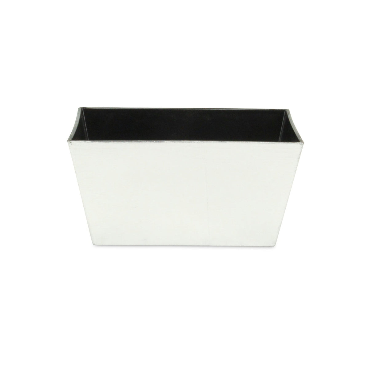 8" Silver Recycled Plastic Indoor Outdoor Rectangular Planter Box W2B