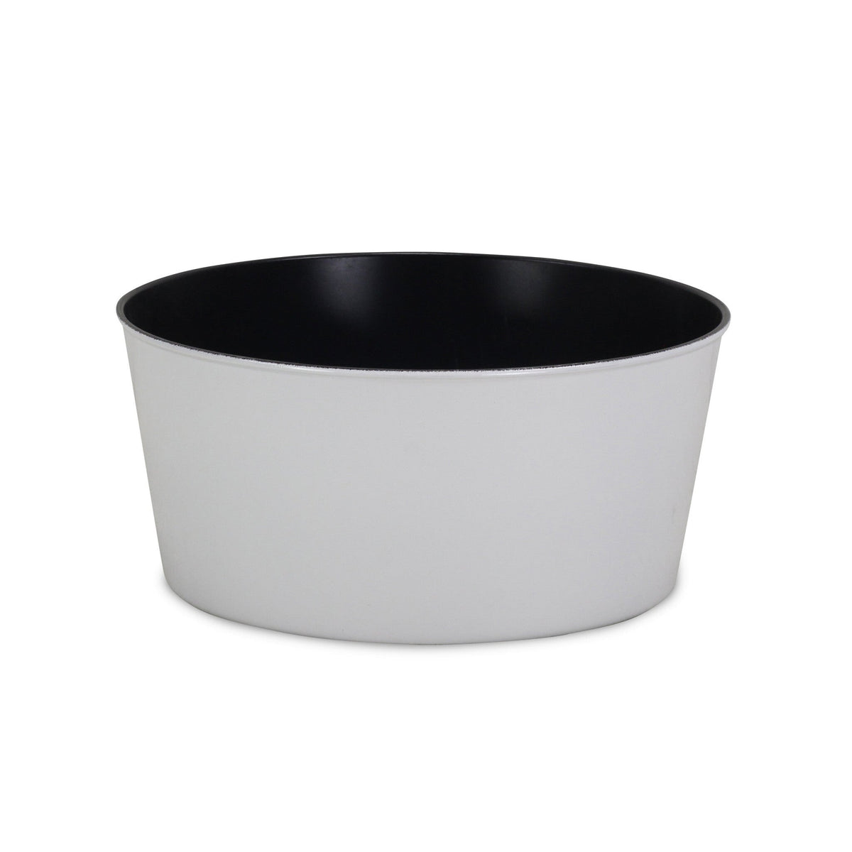 12" White Recycled Plastic Indoor Outdoor Round Pot Planter W2B
