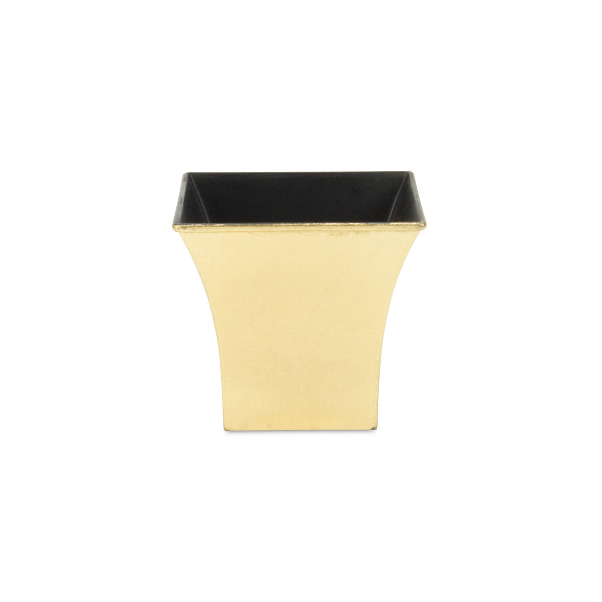 5" Gold Recycled Plastic Indoor Outdoor Square Pot Planter W2B