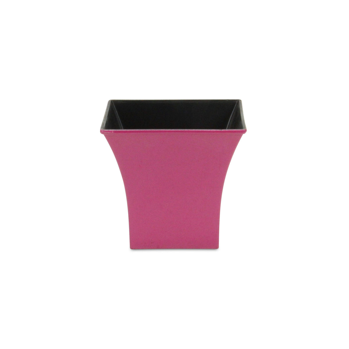 5" Hot Pink Recycled Plastic Indoor Outdoor Square Pot Planter W2B