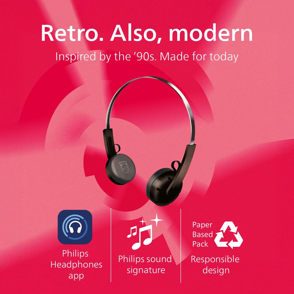 Headphones Philips TAH2000BK Black-5