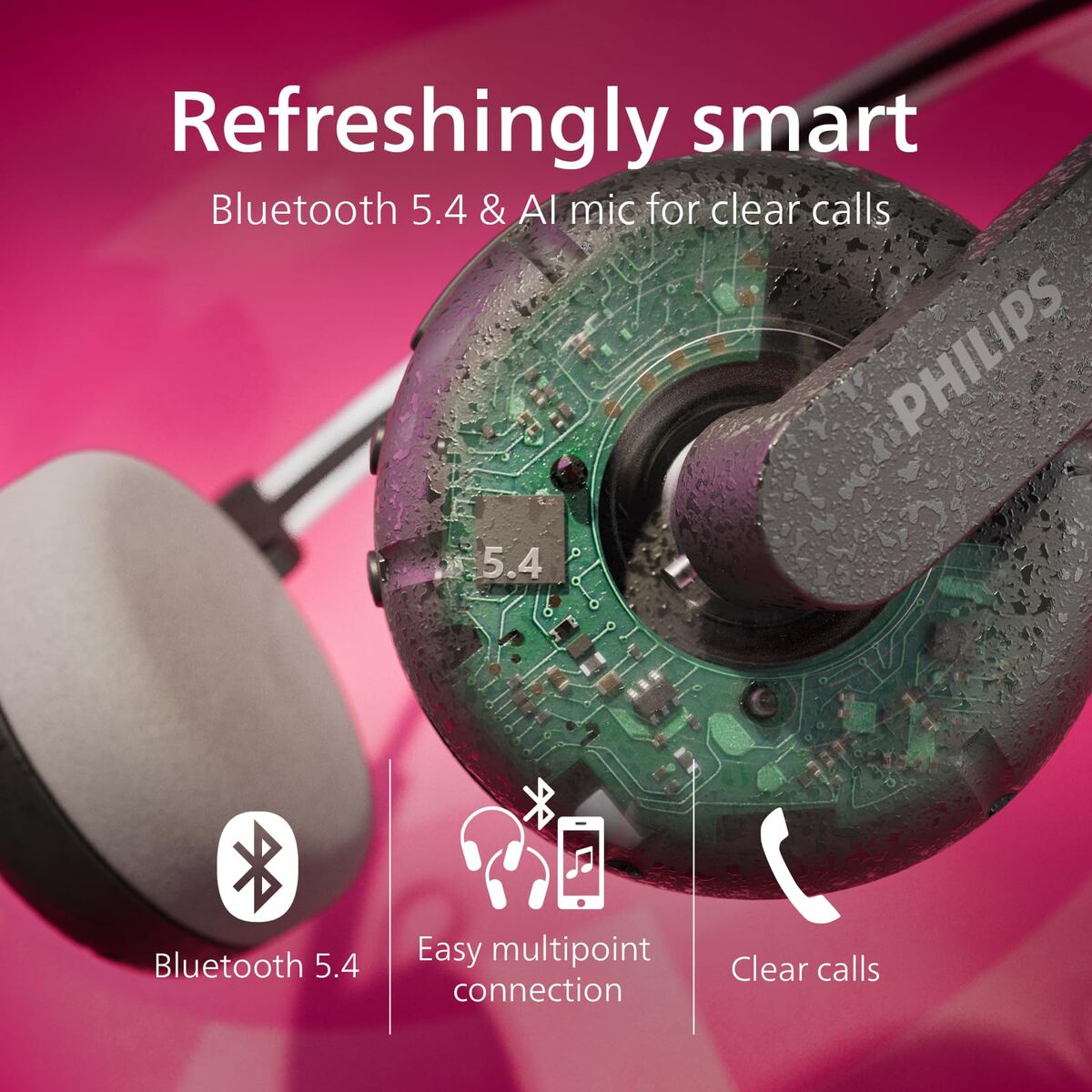 Headphones Philips TAH2000BK Black-3