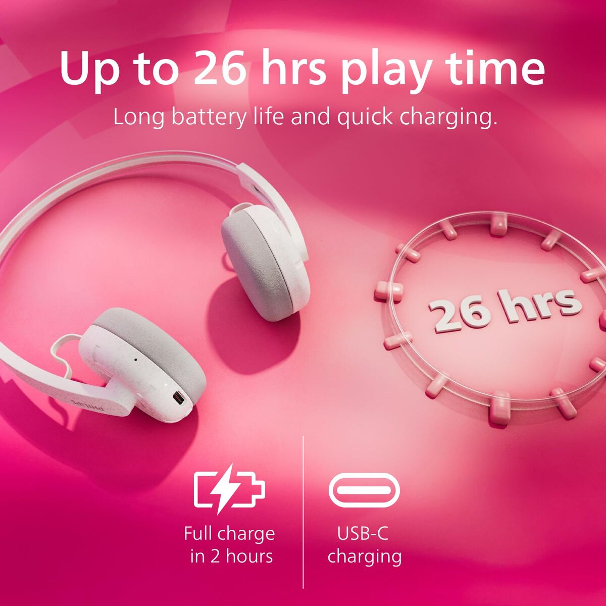 Headphones Philips TAH2000WT White-4
