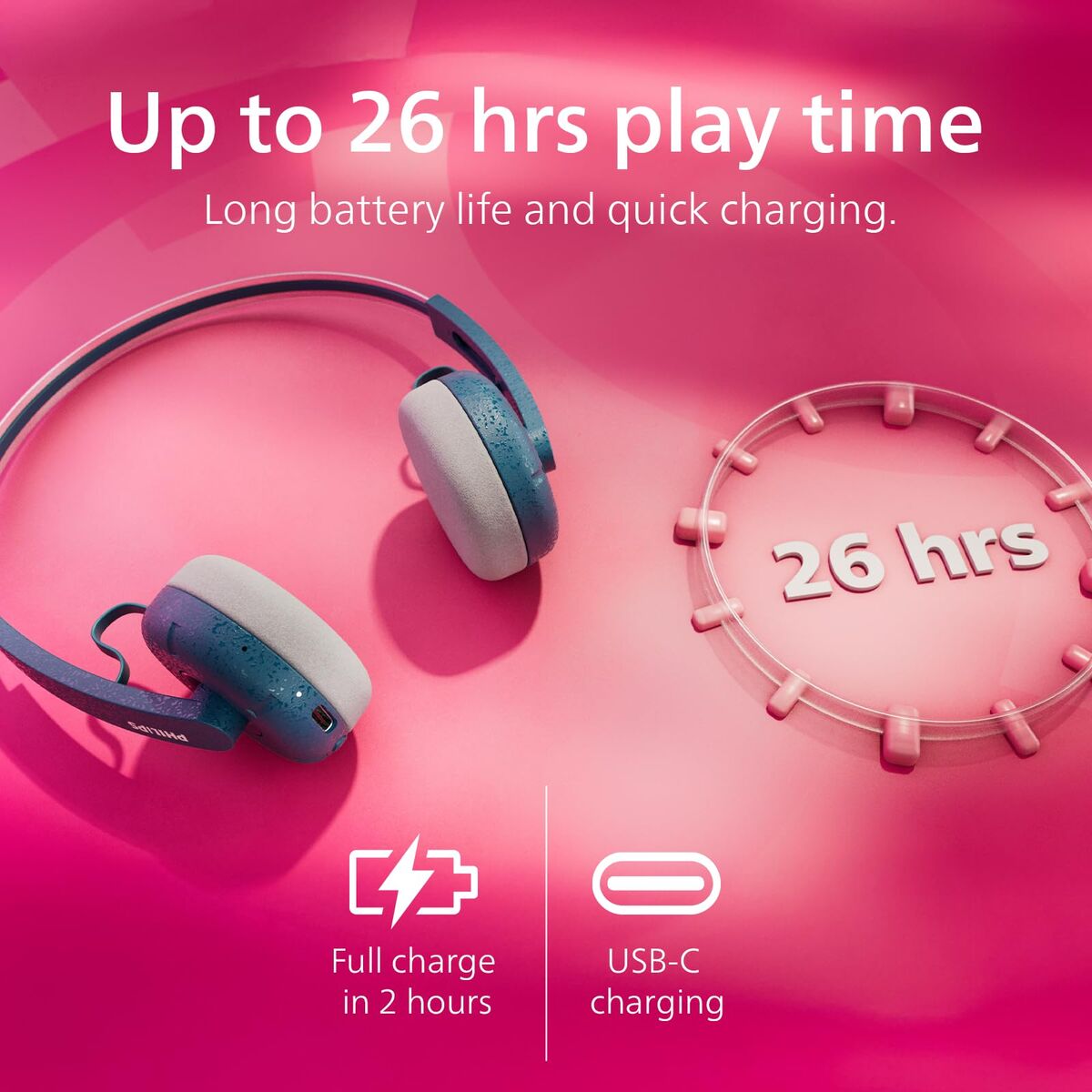 Headphones Philips TAH2000TL Turquoise-4