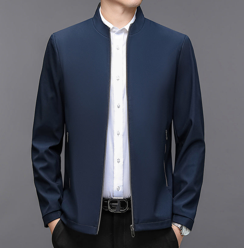 Stand Collar Middle-aged Men Casual Jacket LadyShow.Store