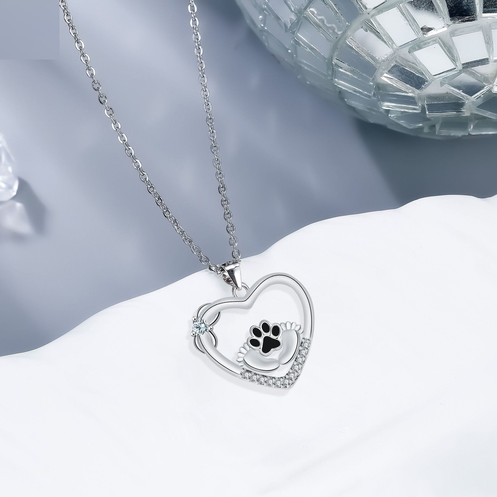 Little Feet Dog Paw Print Design Necklace Female Personality Simple Jewelry LadyShow.Store
