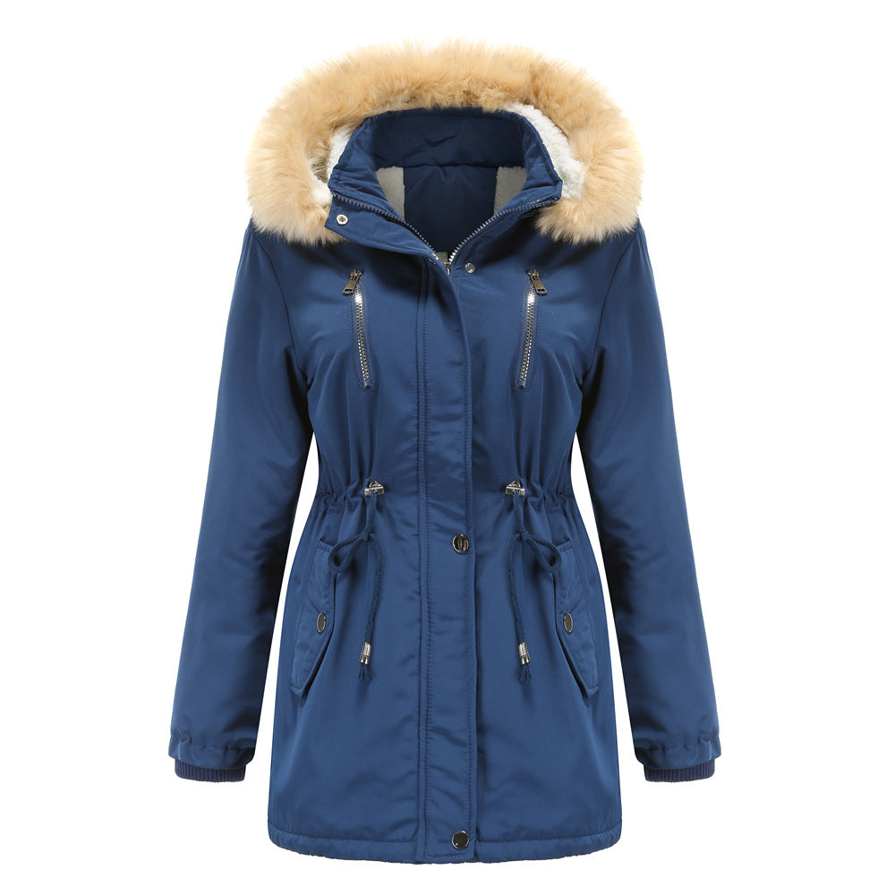 WInter Coat Detachable Hooded Feece Jacket Women LadyShow.Store