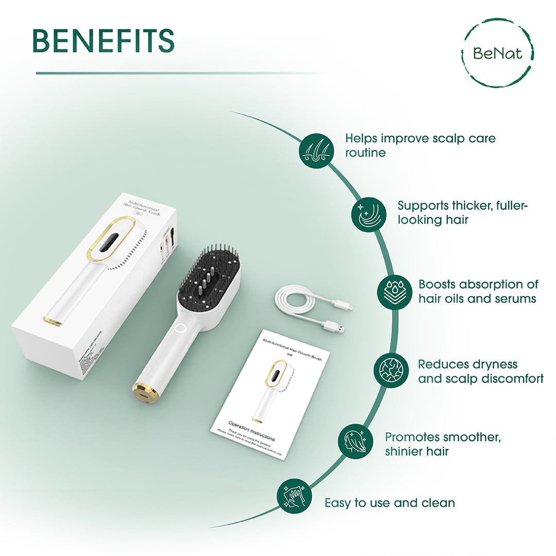 Multi-Functional 3-in-1 Scalp Massager and Oil Applicator Brush LuxuryLifeWay Online Store
