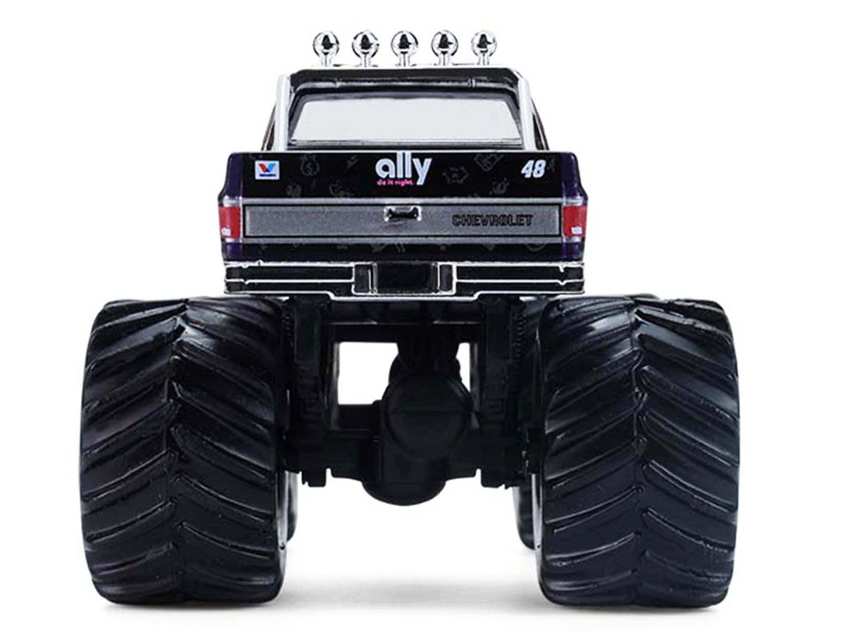 1984 Chevrolet Silverado Monster Truck #48 "Ally" Black and Purple with Graphics "Kings of Crunch - Hendrick Motorsports Tribute" Special Edition 1/64 Diecast Model Car by Greenlight Greenlight