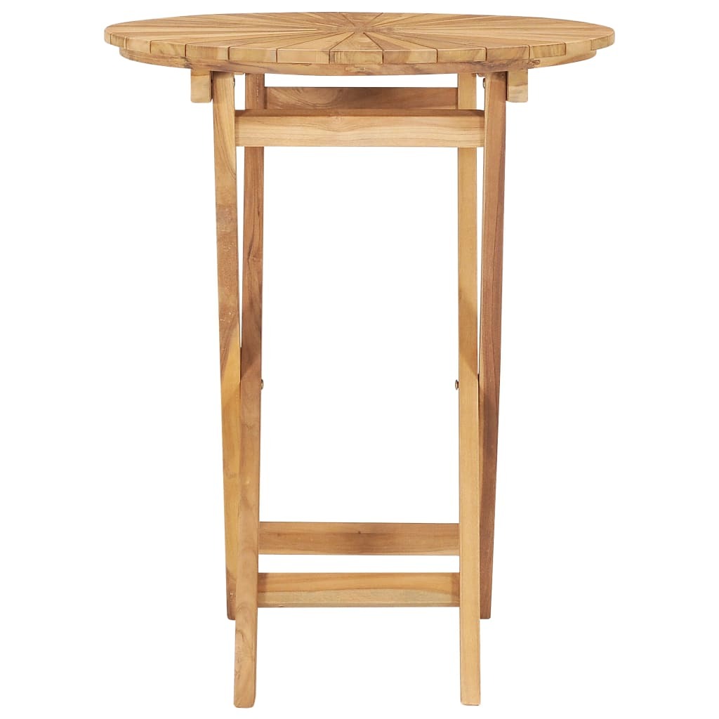 Folding Patio Table  23.6" Solid Teak Wood W2B
