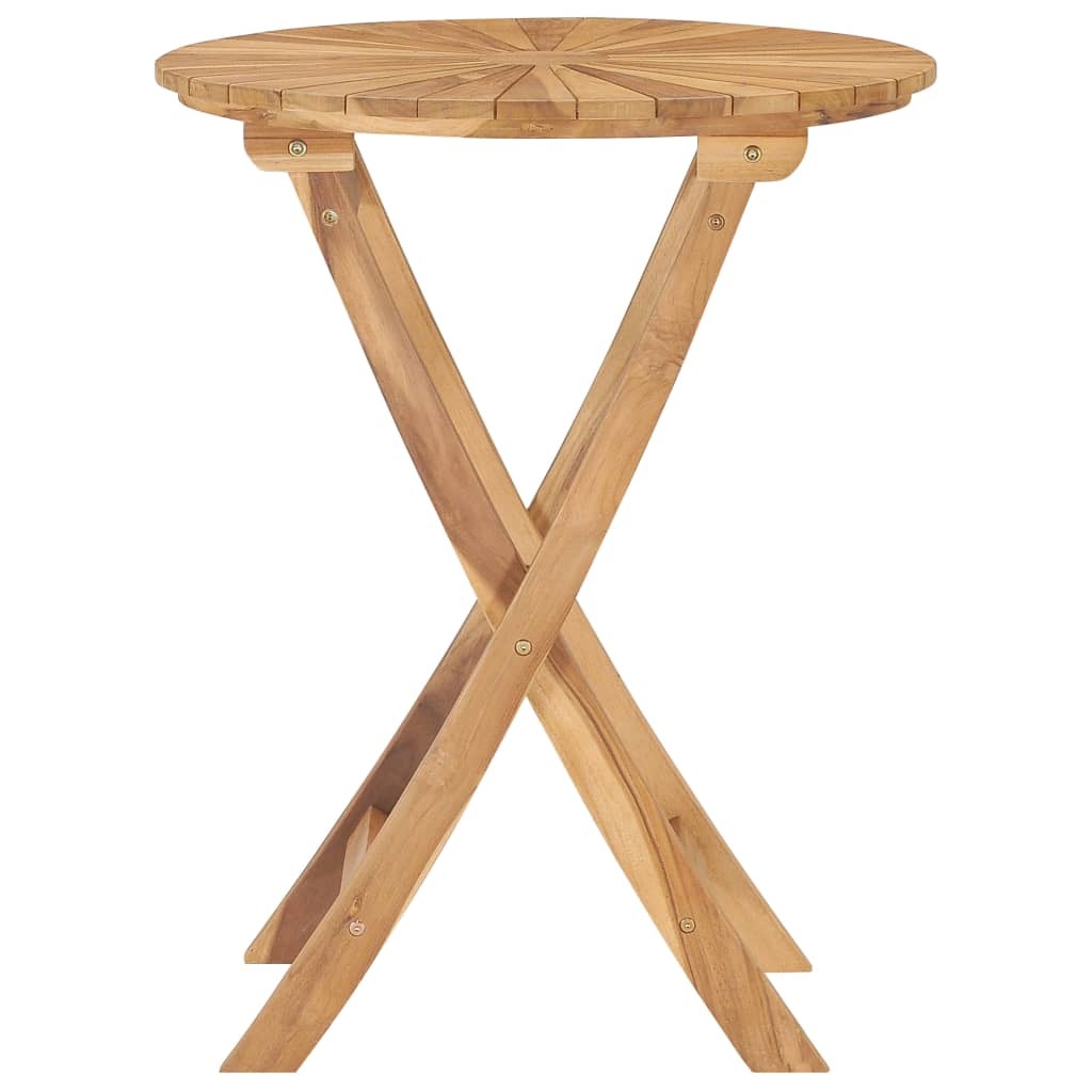Folding Patio Table  23.6" Solid Teak Wood W2B