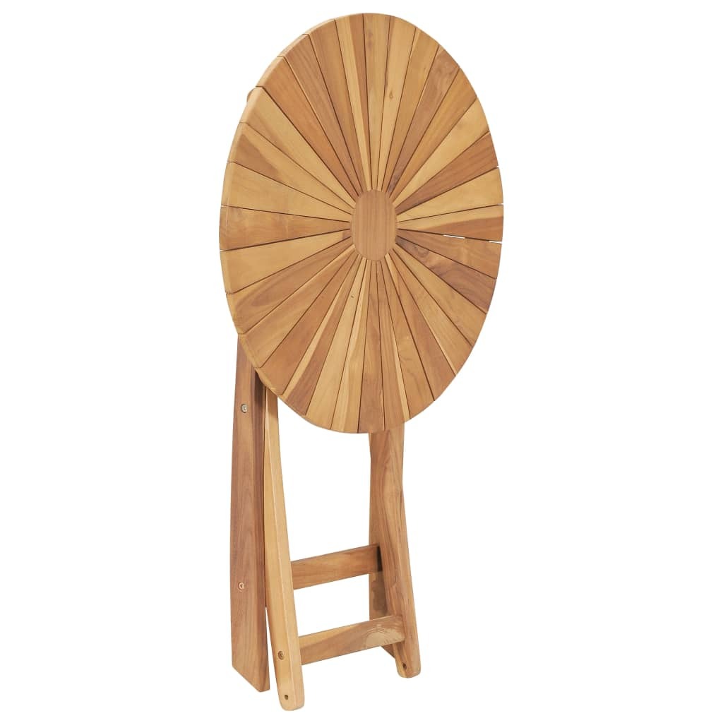 Folding Patio Table  23.6" Solid Teak Wood W2B