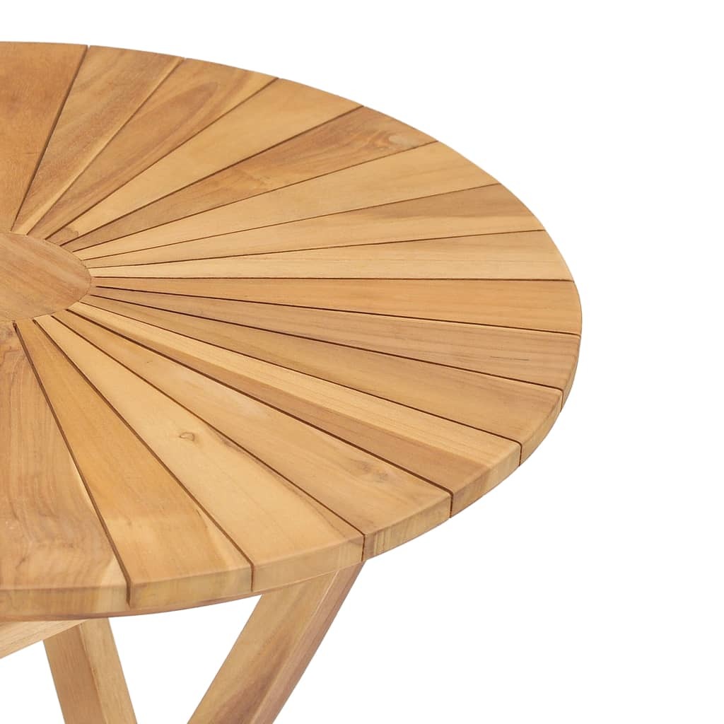 Folding Patio Table  23.6" Solid Teak Wood W2B