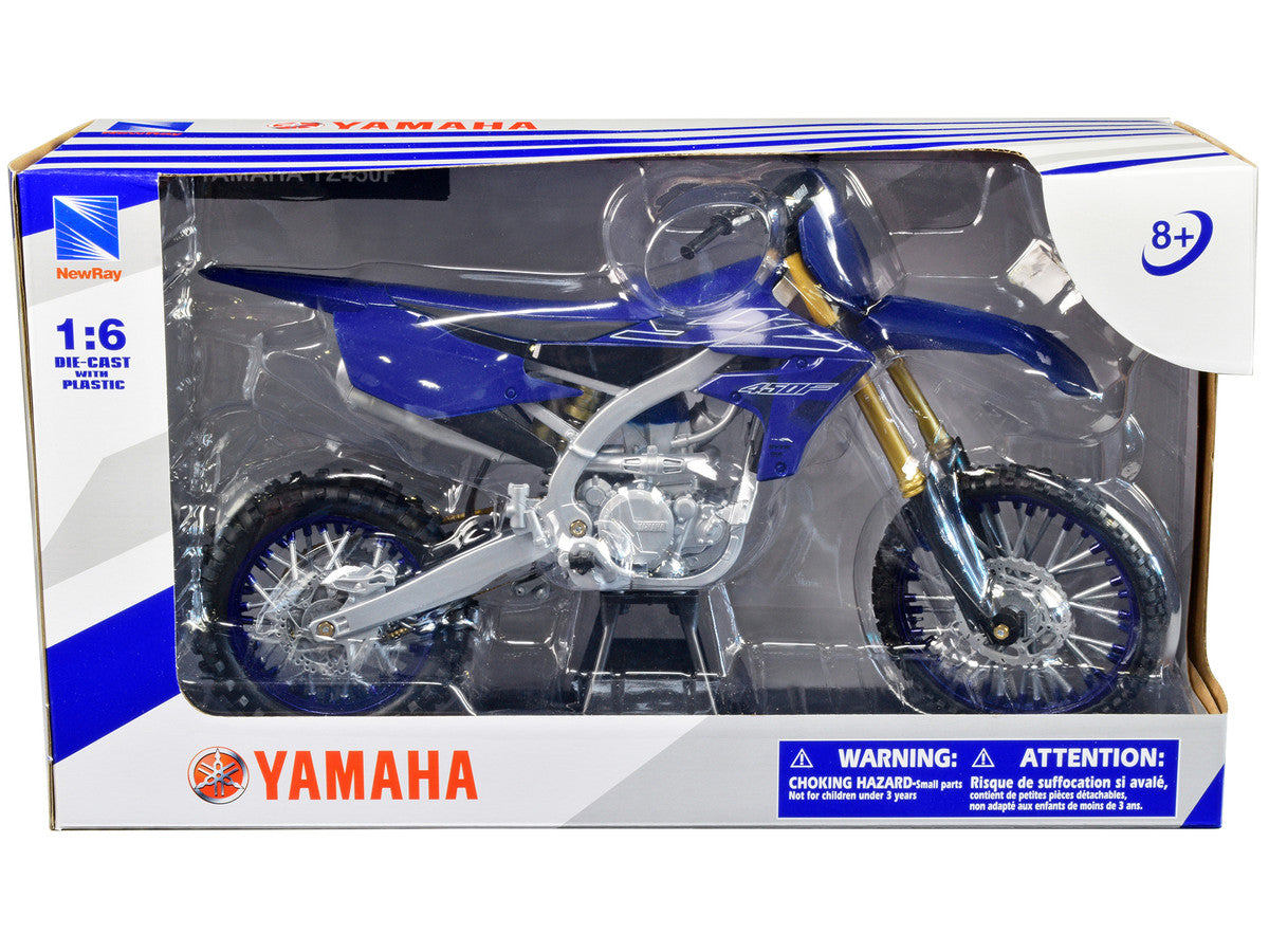 Yamaha YZ450F Dirt Bike Motorcycle Blue and Black 1/6 Diecast Model by New Ray New Ray