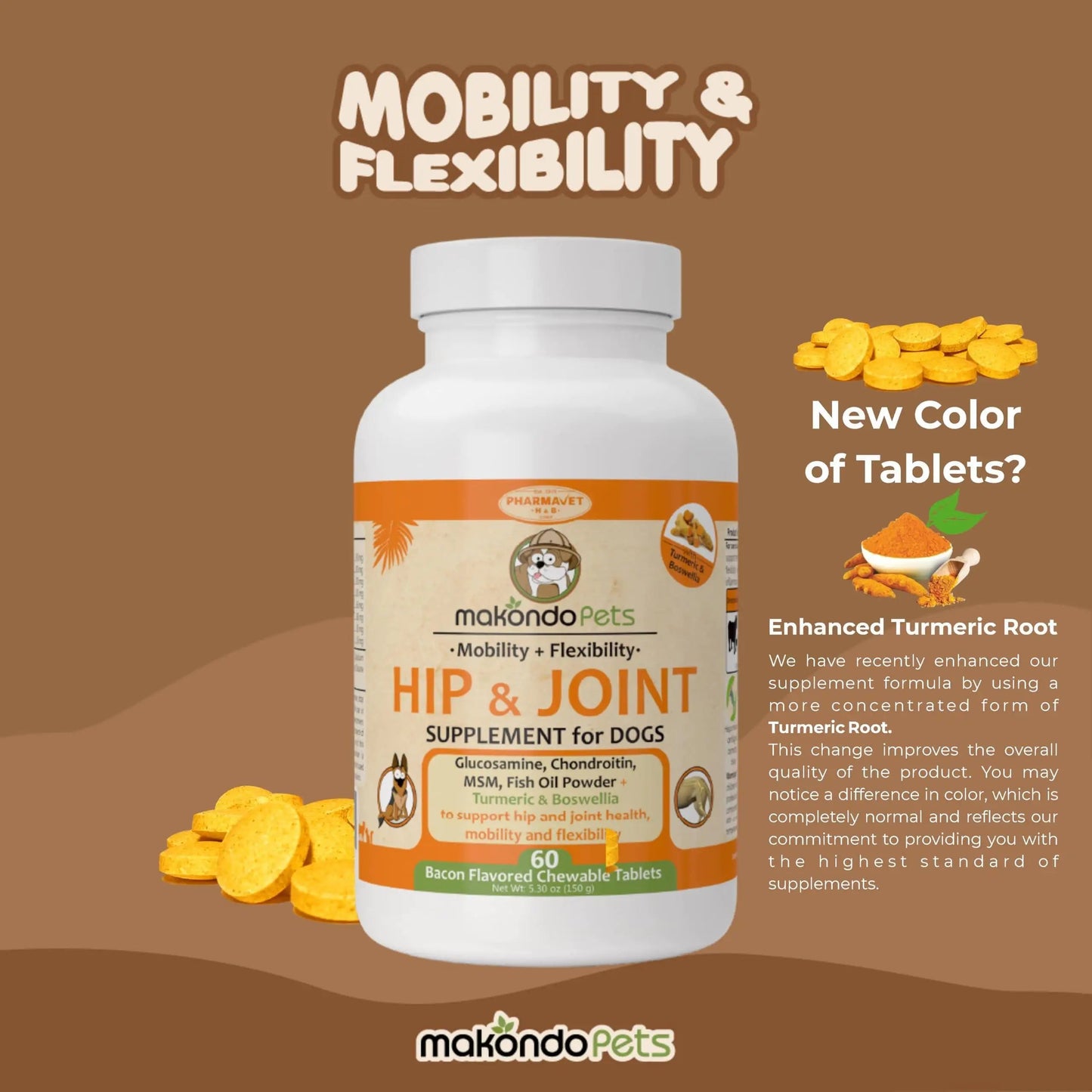 Dog Hip and Joint Supplement with Glucosamine Turmeric for Dogs Chondroitin MSM Best YouTube Store