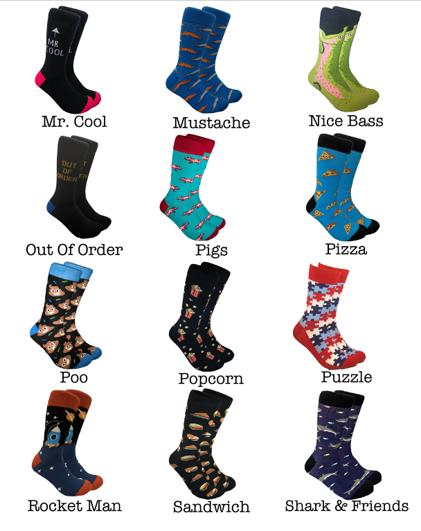 cRAZY sockS for MeN Threaded Pear