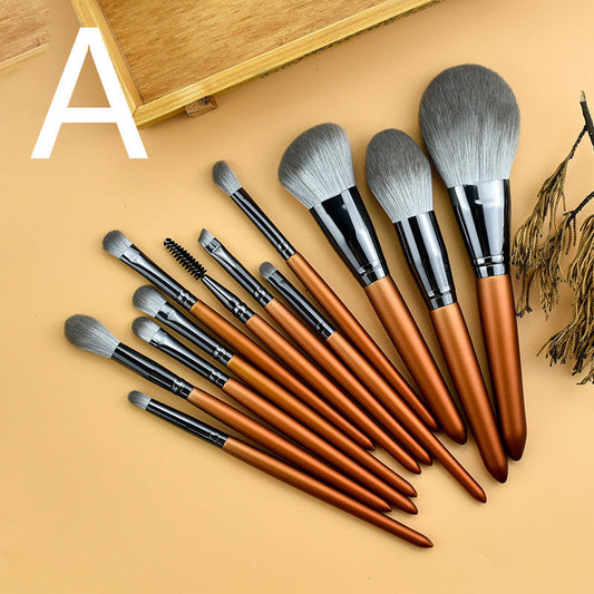 12 Makeup Brushes Loose Powder Eyeshadow Contouring Brush Set LadyShow.Store