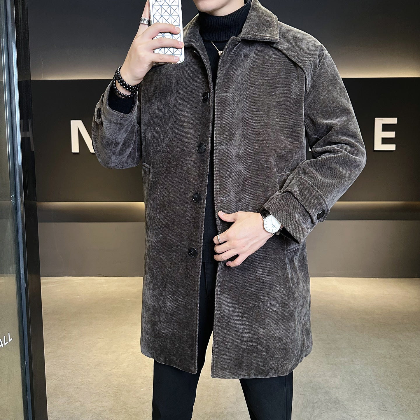 Long Chenille Cotton Wool Coat Thickened Windproof Jacket Best YouTube Store