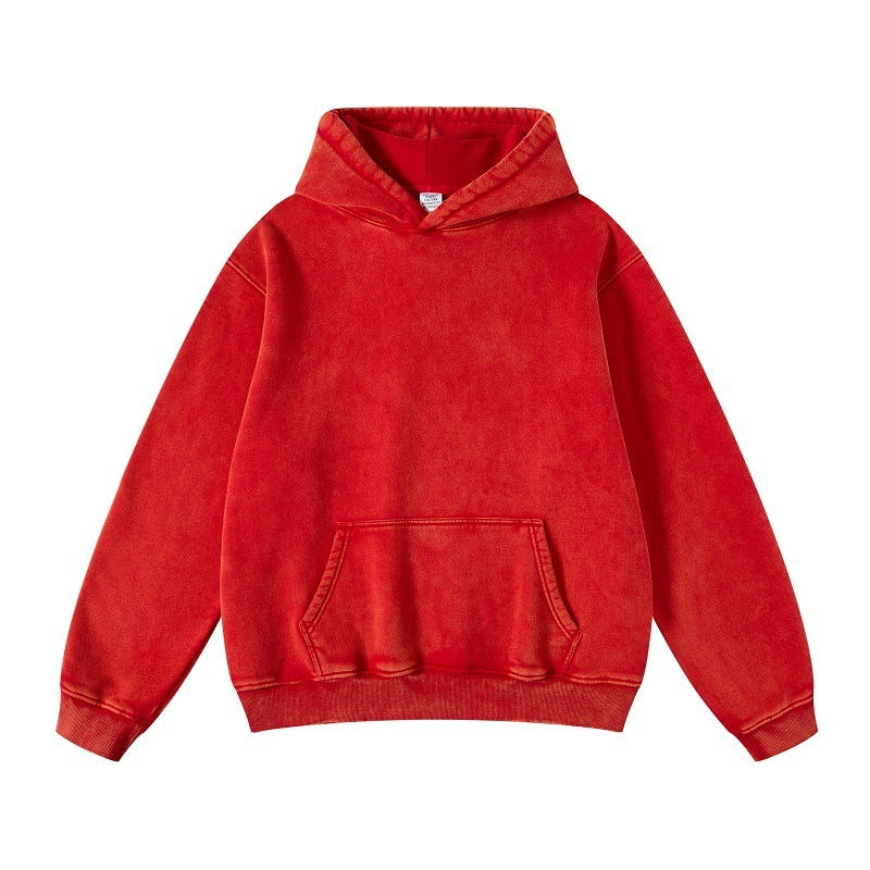 Women's Loose Retro Fleece Hooded Sweatshirt LadyShow.Store