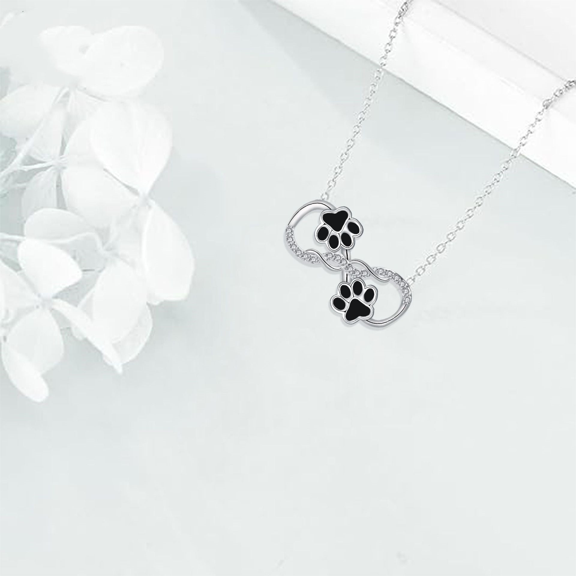 Clavicle Chain Simple Cute Dog's Paw Necklace LadyShow.Store