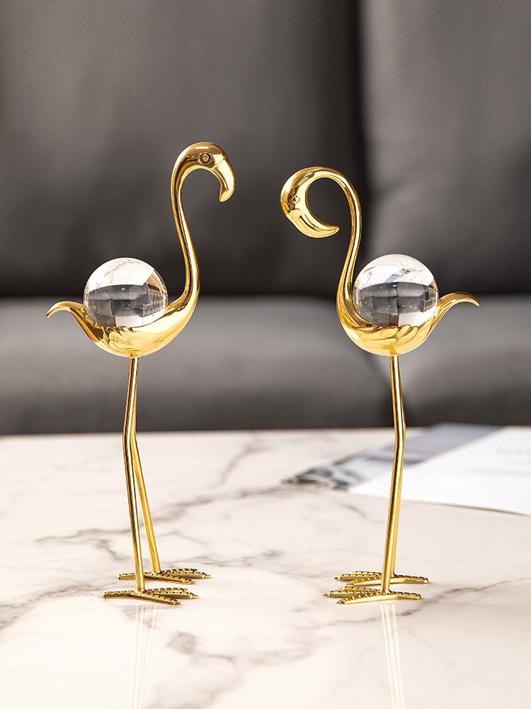 Flamingo Crystal Ball Light Luxury Home Decoration CJD