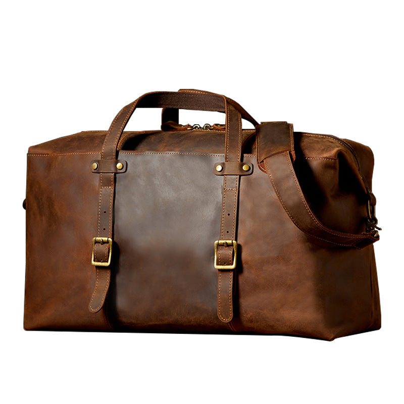 Genuine Leather Large-capacity Luggage Bag Men's Cowhide Crossbody Handbag CJD