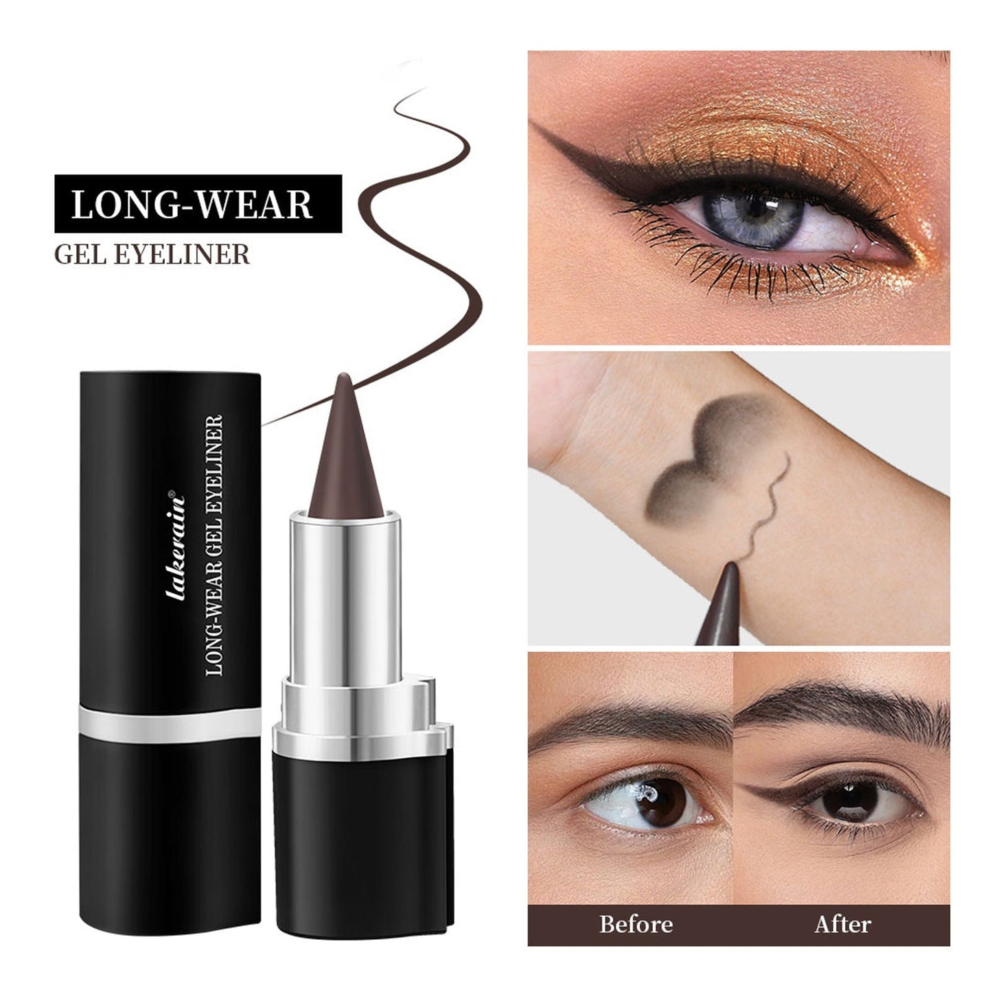 3 PCs Lipstick Lip Liner Eyeliner Highlight Contour Stick Suit 5D Face Makeup Set Suit LadyShow.Store