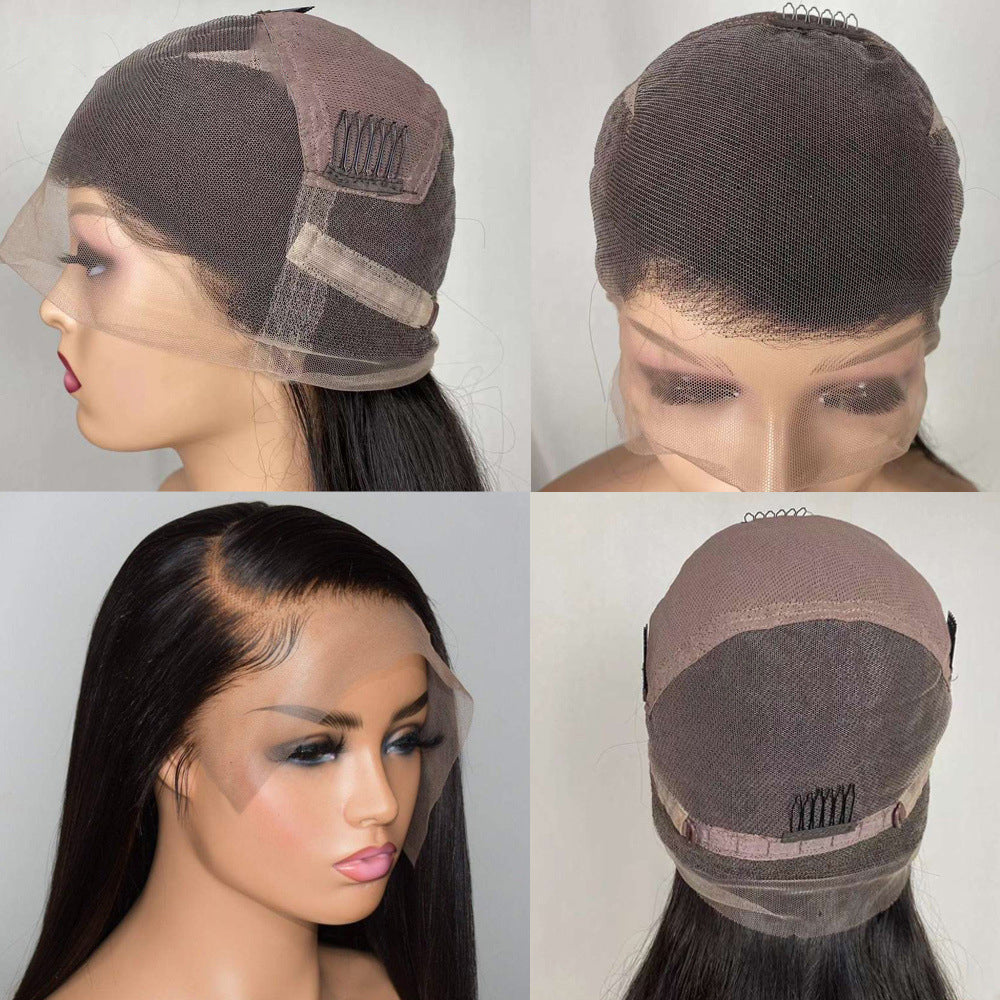 Full Lace Head Cover With Real Hair CJD