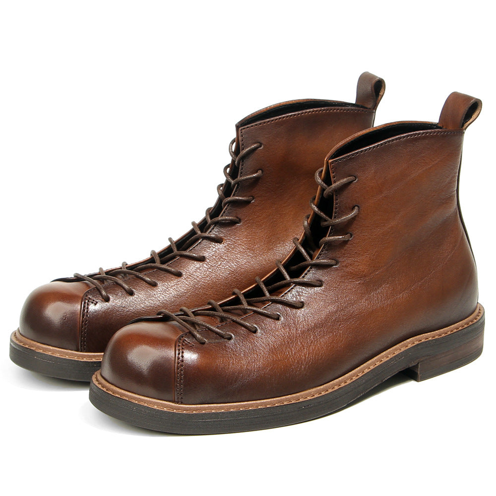 Men's Martin Boots Amekaji Work Genuine Leather Vintage Style Best YouTube Store