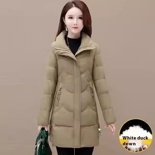 Loose Mid-length High Collar Warm Cotton Coat Jacket LadyShow.Store