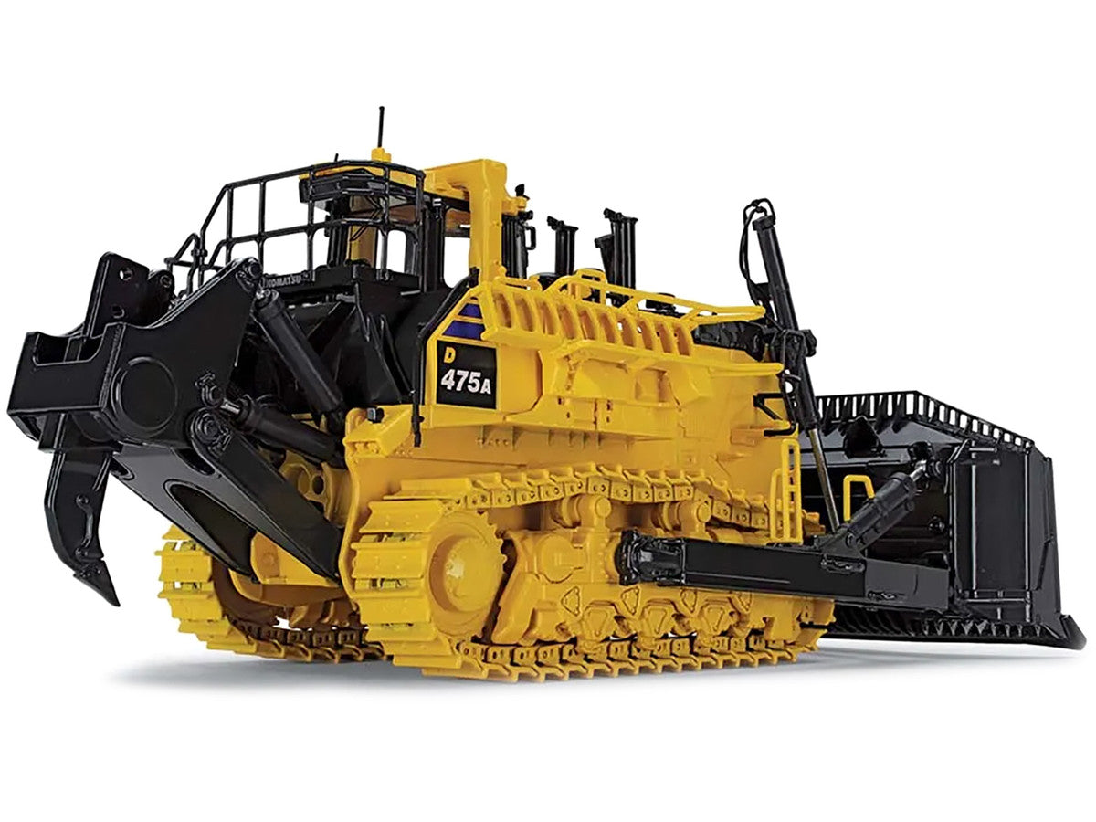 Komatsu D475A-8 Dozer with Ripper Yellow 1/50 Diecast Model by First Gear First Gear