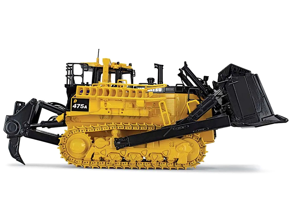 Komatsu D475A-8 Dozer with Ripper Yellow 1/50 Diecast Model by First Gear First Gear