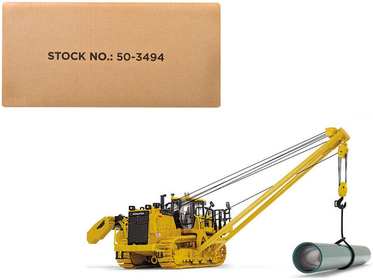Komatsu D155CX-8 With K170 Pipelayer Yellow with Accessories 1/50 Diecast Model by First Gear First Gear
