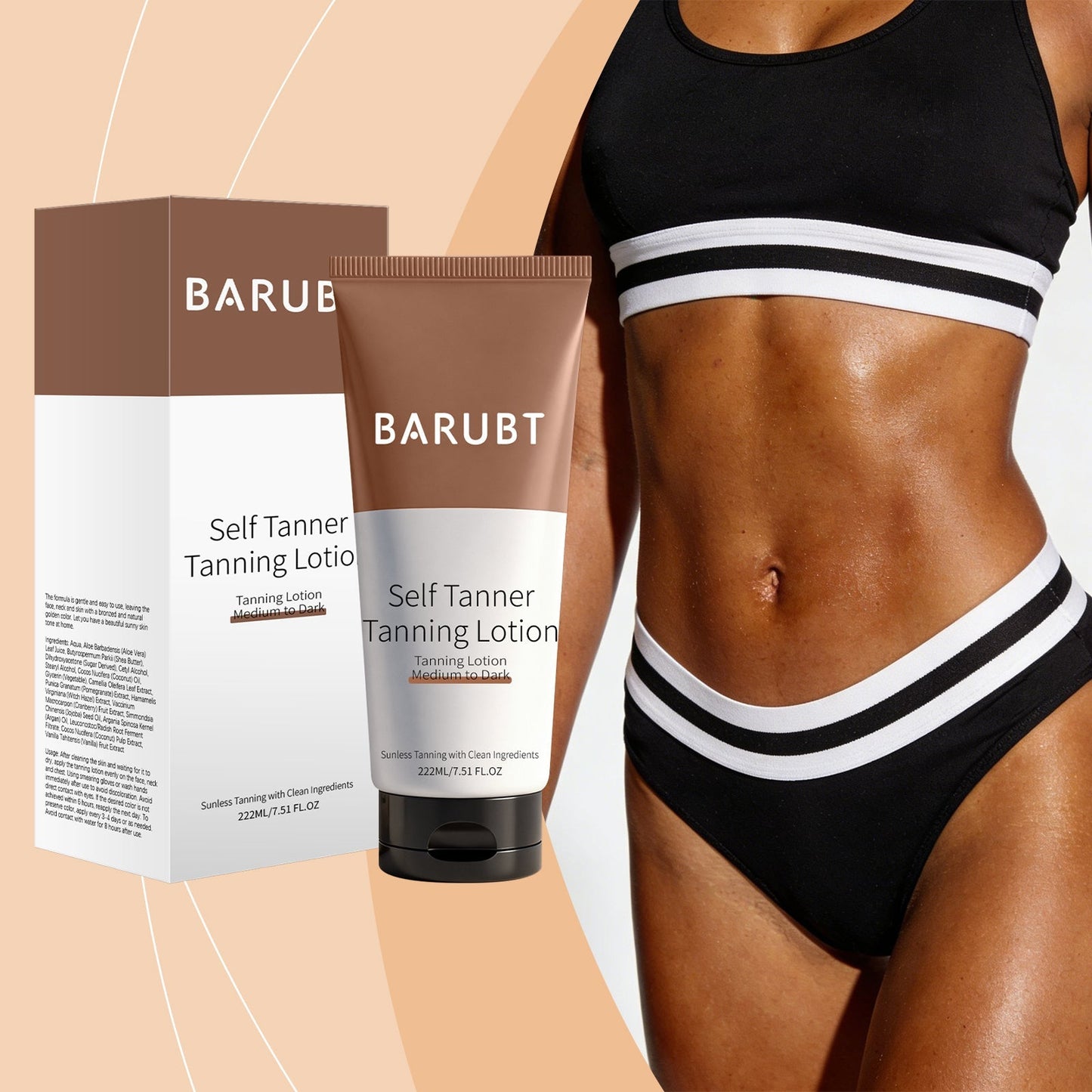 Self-Tanning Lotion Deep Brown Tri Light Beauty