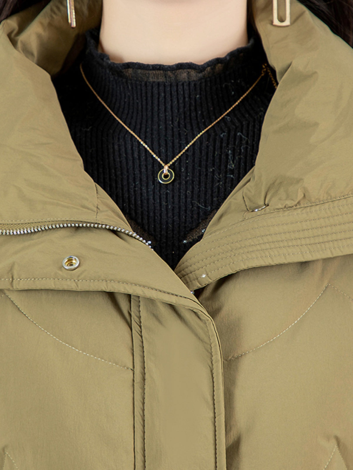 Loose Mid-length High Collar Warm Cotton Coat Jacket LadyShow.Store