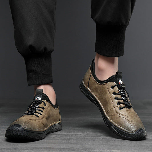 Men's Casual Shoes Men's Genuine Leather Autumn New Low-cut Cowhide Shoes Best YouTube Store