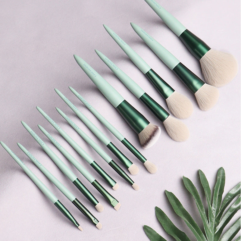 Beauty Tools Green 13pcs Makeup Brush Set Foundation Brush Eye Brush LadyShow.Store