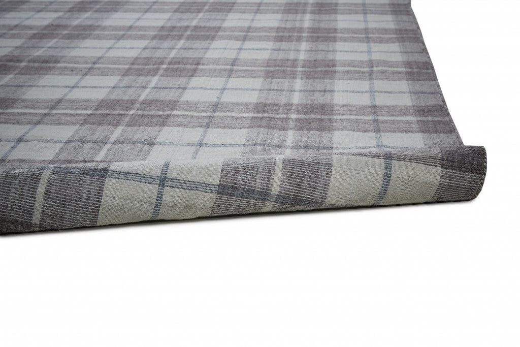 4' X 6' Gray Taupe And Ivory Abstract Hand Woven Stain Resistant Area Rug W2B