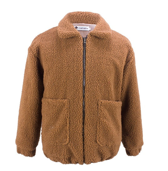 shearling coat jacket women autumn winter warm thick plush coat Accent Plus