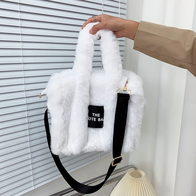 Designer Faux Fur Tote Bag