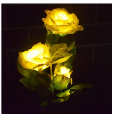Solar rose lamp 3LED plug in the sun nen light garden garden light lawn light