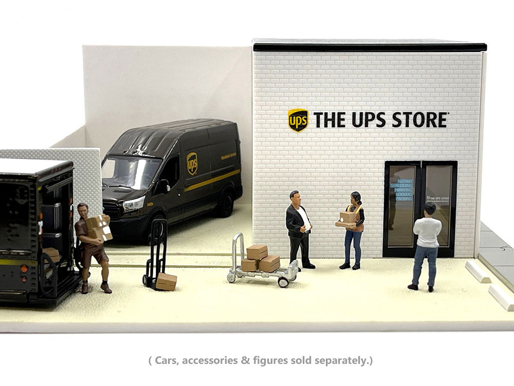 The UPS Store Diorama "Mechanic's Corner" for 1/64 Scale Models by Greenlight Greenlight