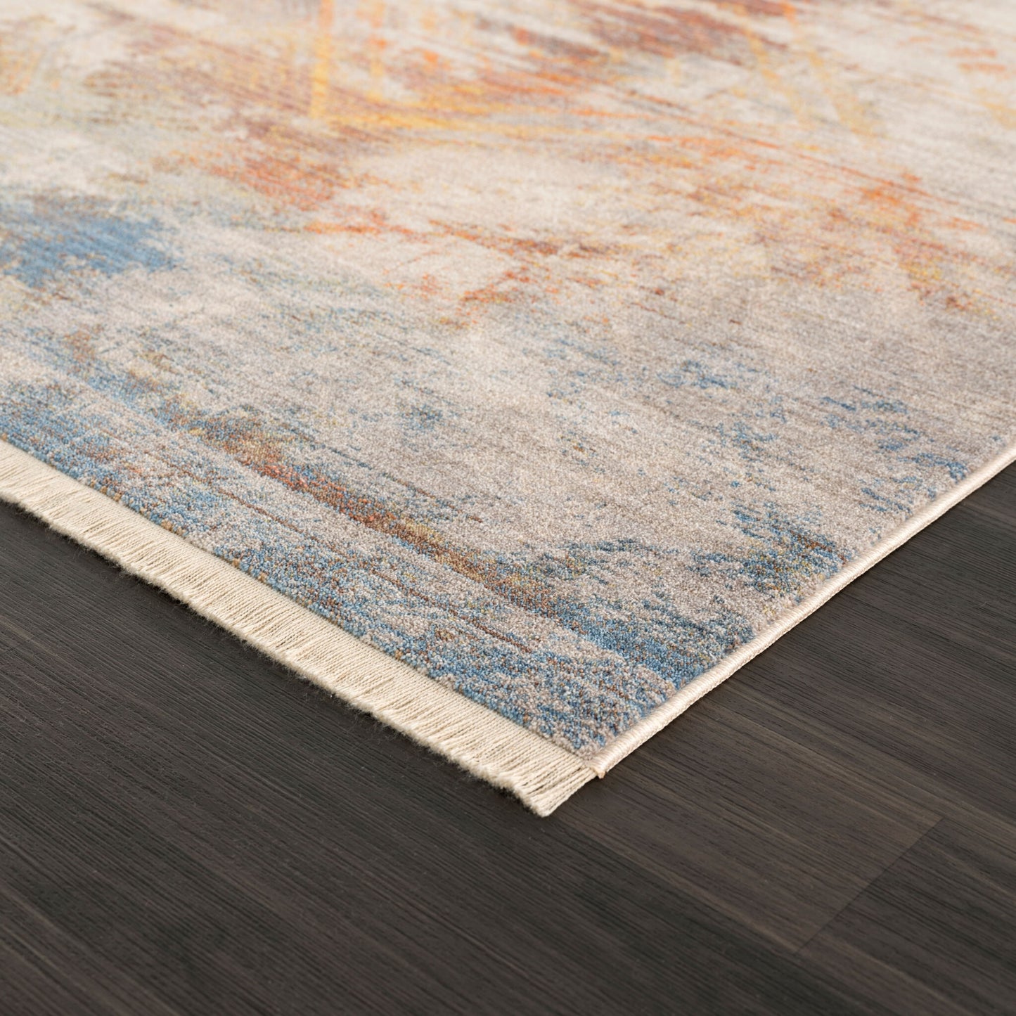 5' X 8' Gray Abstract Distressed Area Rug