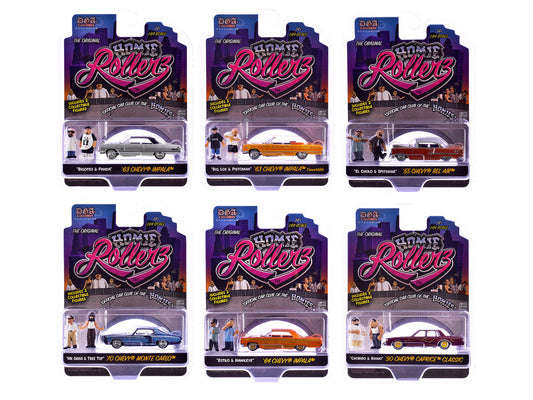 "Homie Rollerz" 2025 Series 1 Set of 6 Pieces Diecast Model Cars by Greenlight and DGA Greenlight