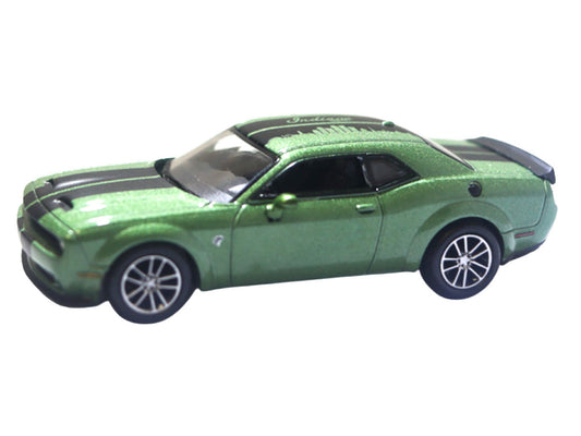 2020 Dodge Challenger SRT Hellcat Widebody F8 Green Metallic with Black Indiana Stripes "2025 Greenlight Waltersons Collector's Expo Exclusive" 1/64 Diecast Model Car by Greenlight Greenlight