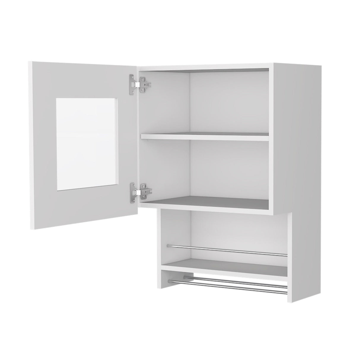 20" White Accent Cabinet With Two Shelves W2B